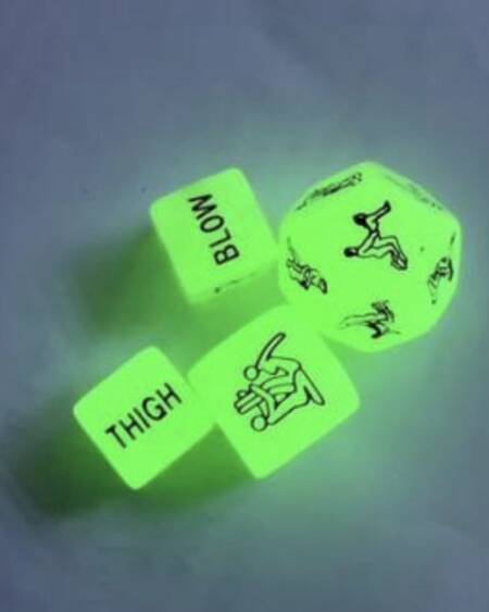Luminous sex dice (4 pieces)