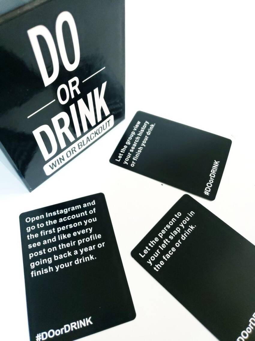 DO or DRINK game card (WIN or BLACKOUT)