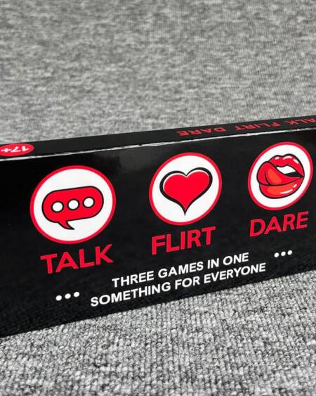 TALK FLIRT DARE couple game card