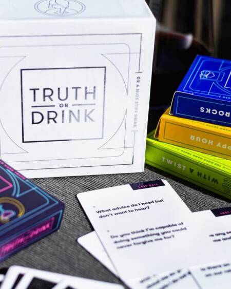 TRUTH or DRINK game card