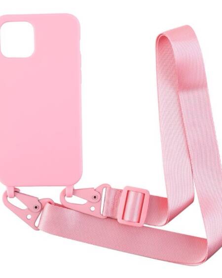 PHONECASE with STRAP - pink colour (iPhone 12 pro Max)